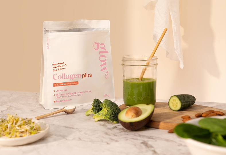 Collagen protein shake with avocado