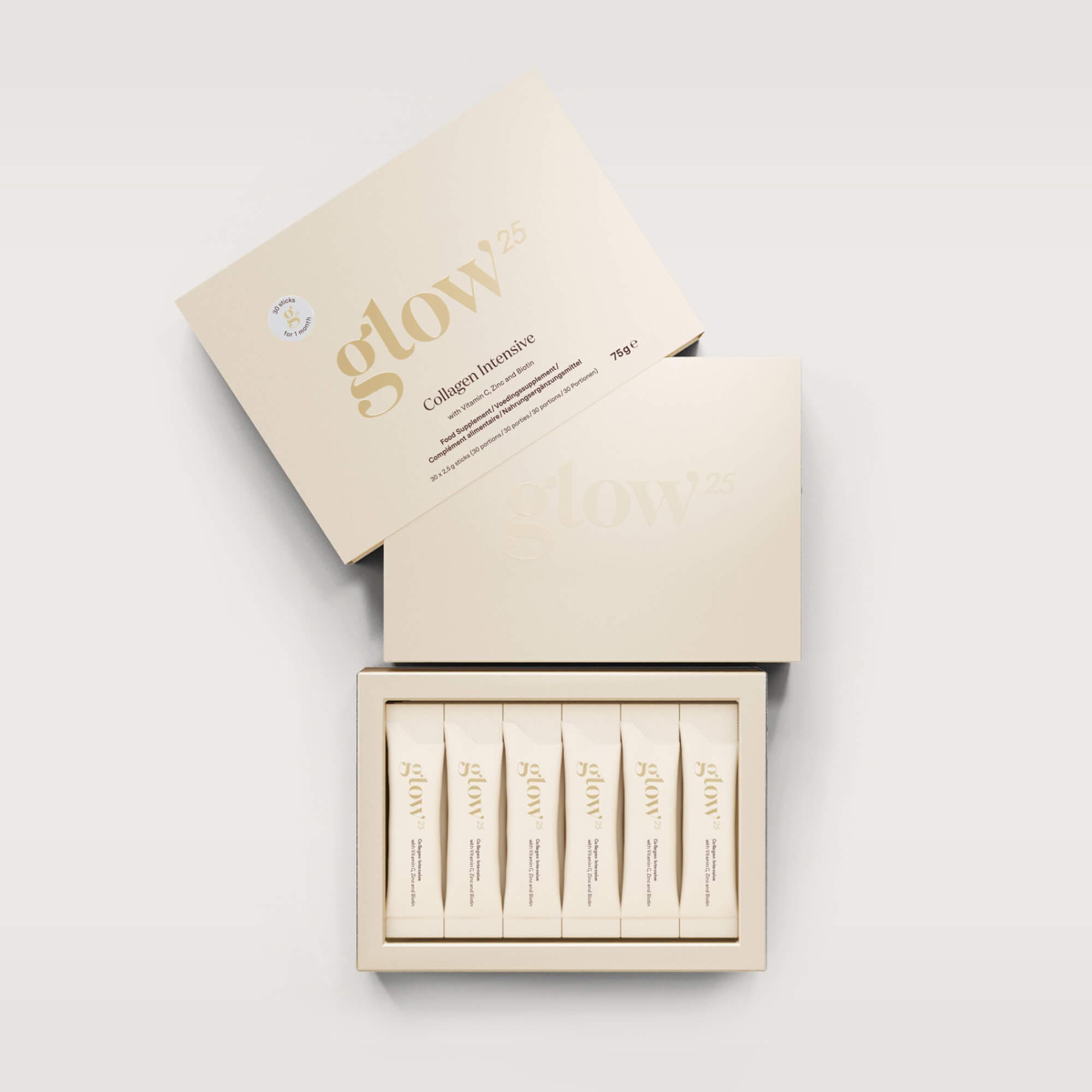 Bustine di Collagen Intensive con formula a tripeptidi di Glow25